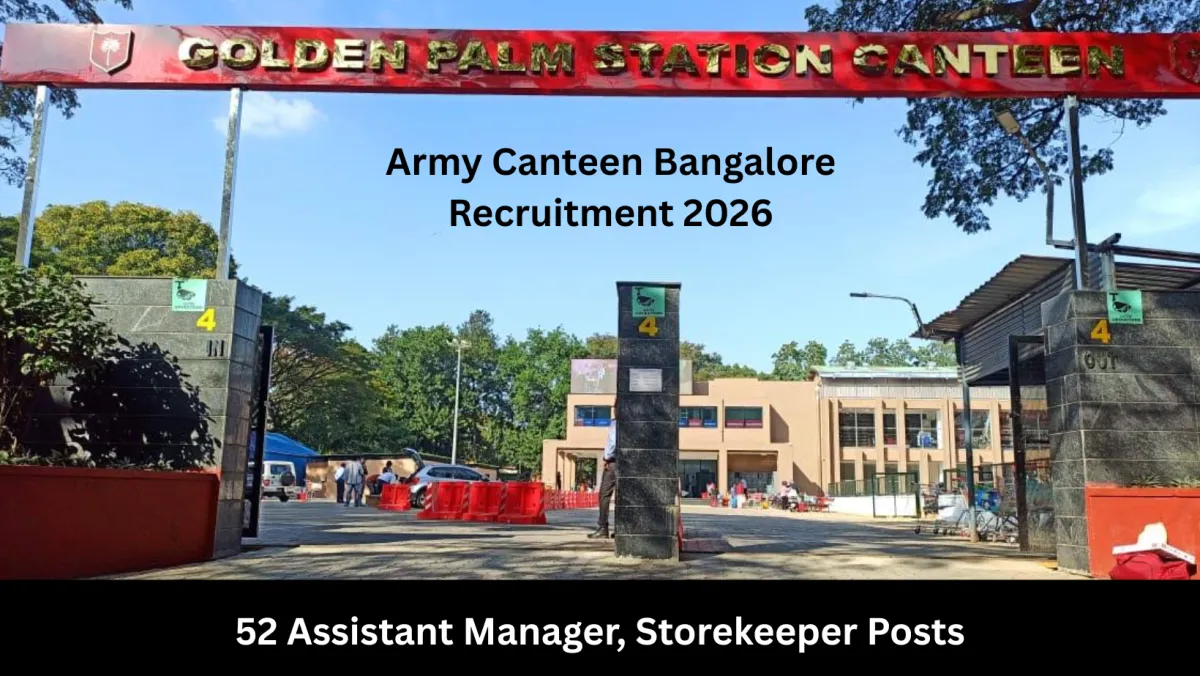 Army Canteen Bangalore Recruitment 2026