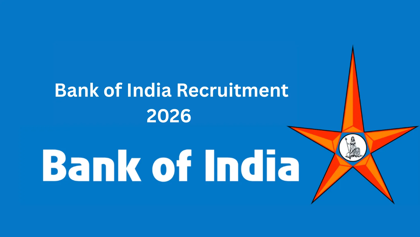 Bank of India Recruitment 2026